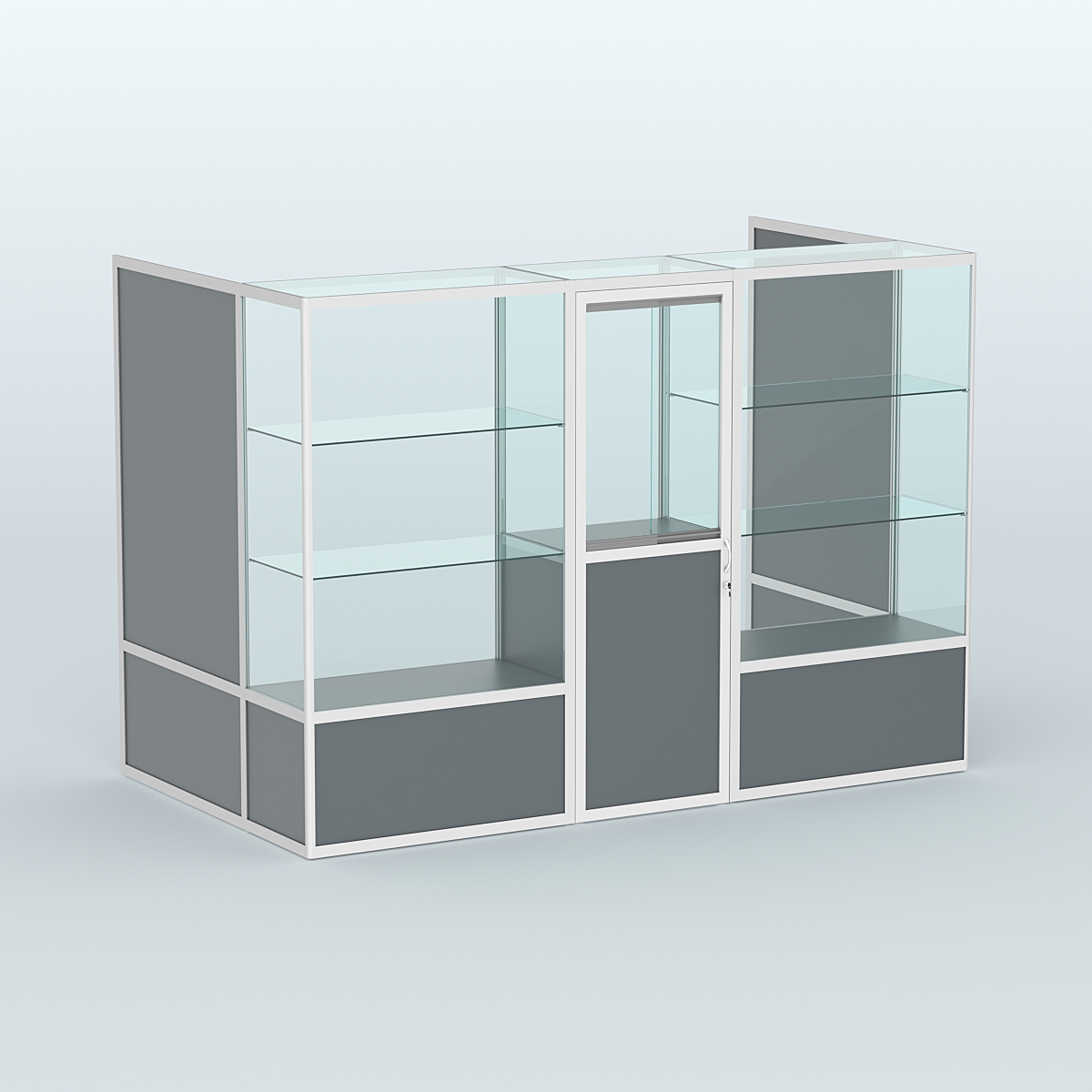 Павильон из профиля пристенный №1б (4,05 кв. м) Темно-Серый