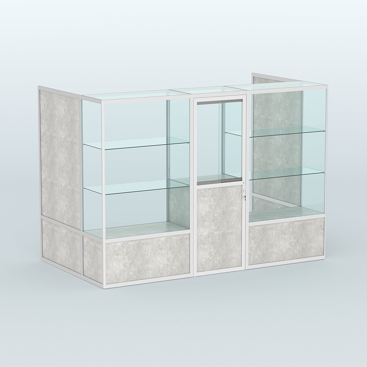 Павильон из профиля пристенный №1б (4,05 кв. м) Метрополитан Грей