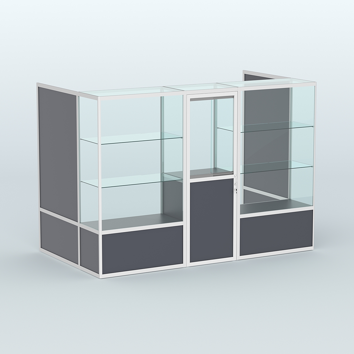 Павильон из профиля пристенный №1б (4,05 кв. м) Антрацит