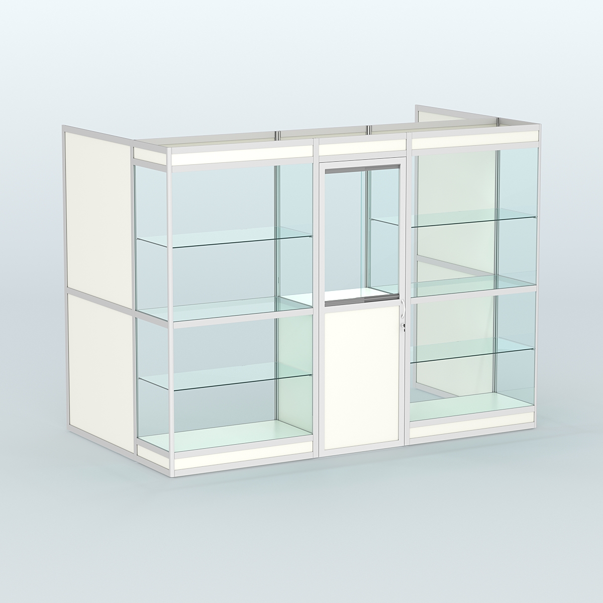 Павильон из профиля пристенный №1в (4,05 кв. м) Белый