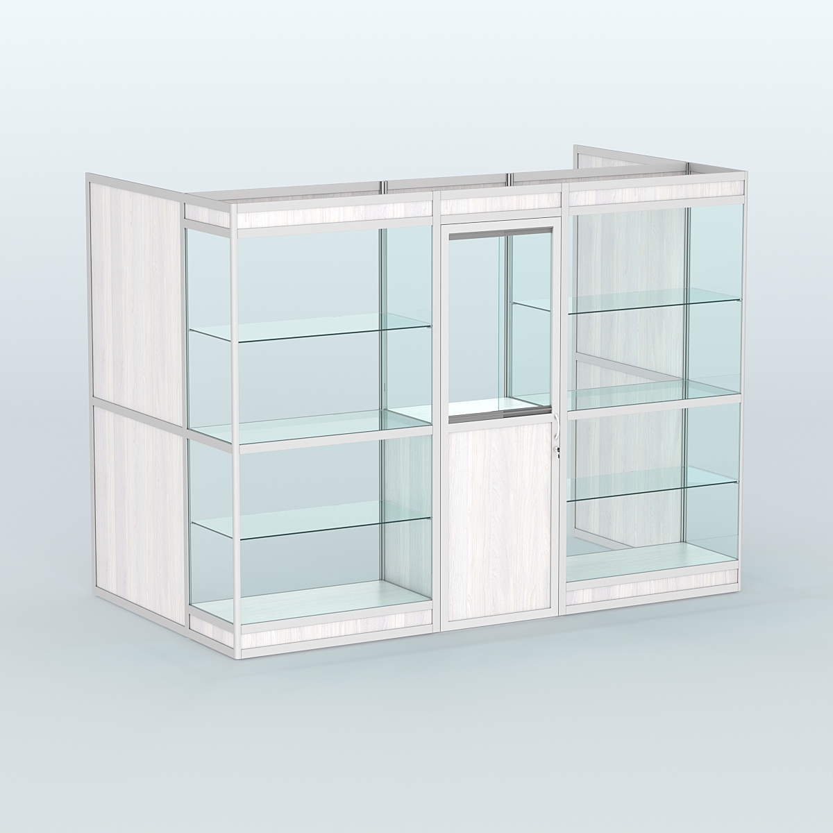 Павильон из профиля пристенный №1в (4,05 кв. м) Ясень Анкор светлый