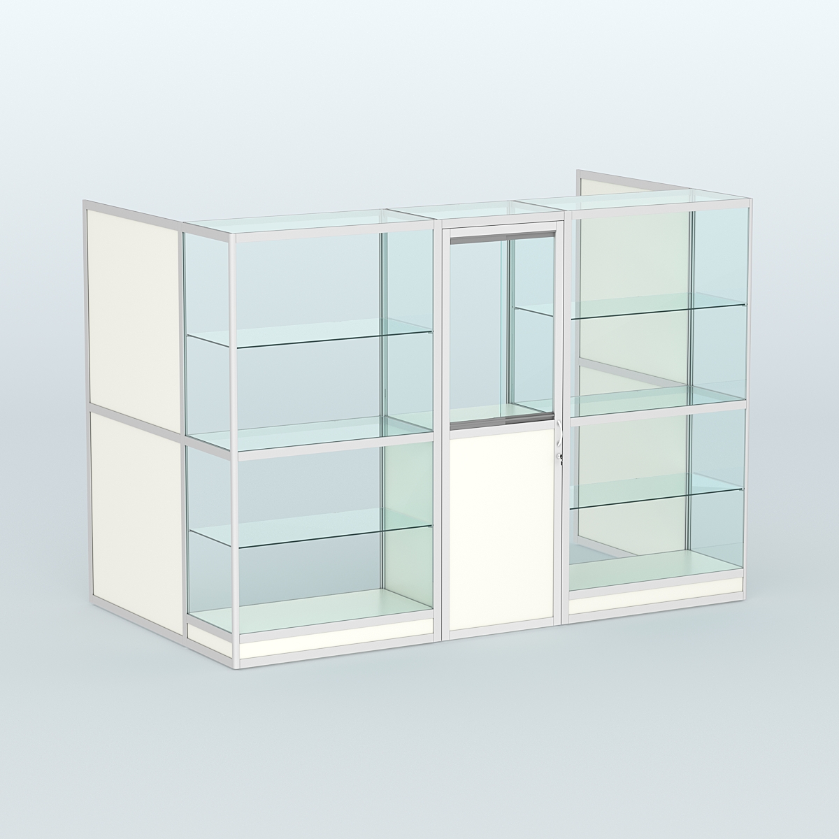 Павильон из профиля пристенный №1г (4,05 кв. м) Белый