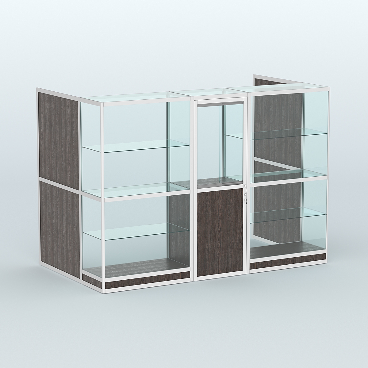 Павильон из профиля пристенный №1г (4,05 кв. м) Дуб Венге