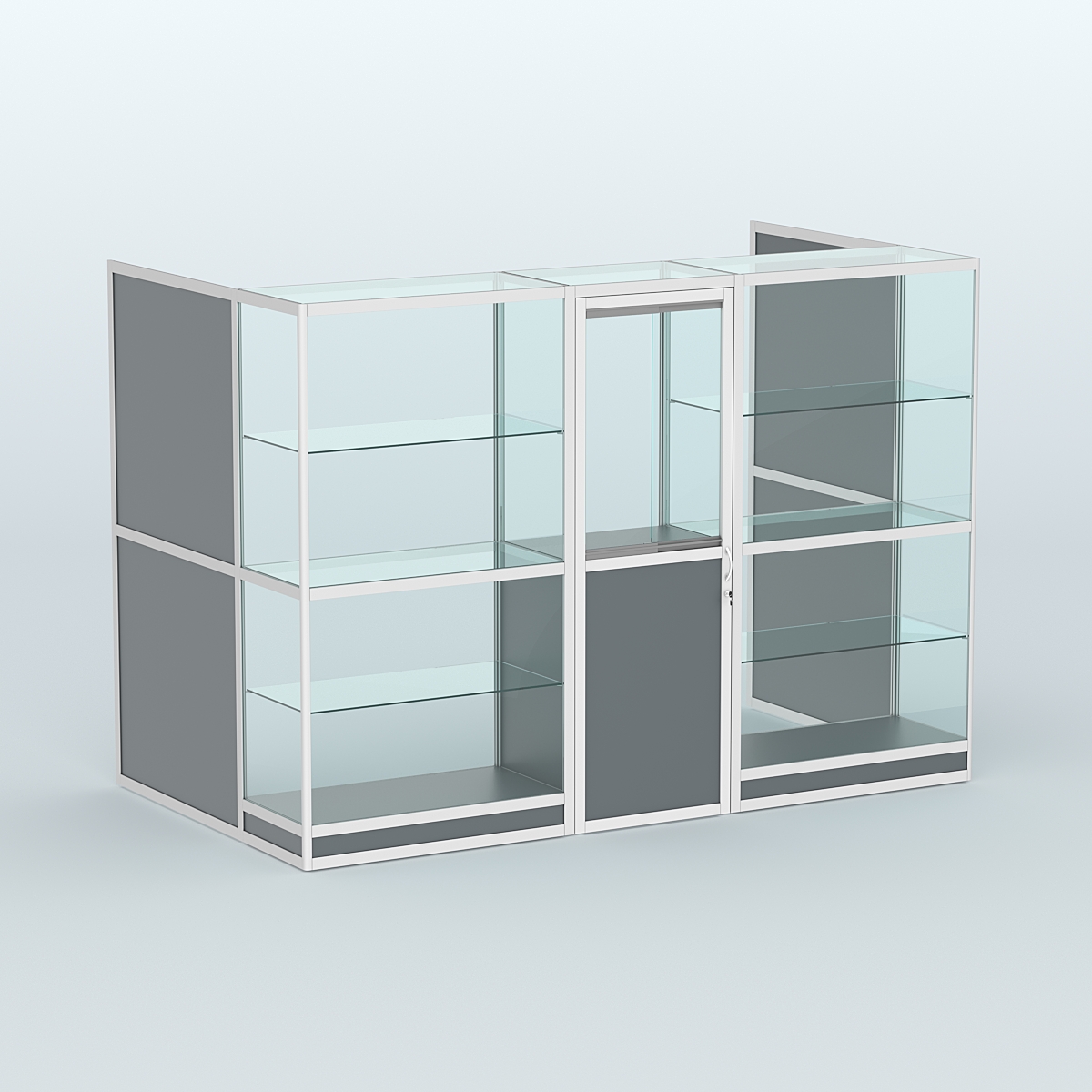 Павильон из профиля пристенный №1г (4,05 кв. м) Темно-Серый