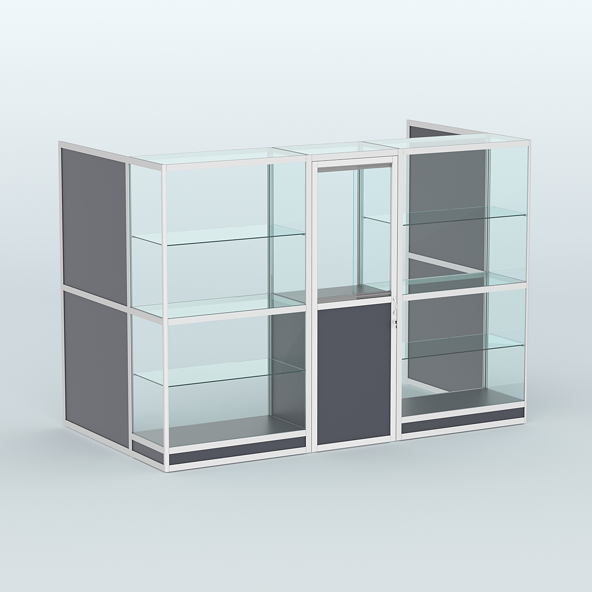 Павильон из профиля пристенный №1г (4,05 кв. м) Антрацит