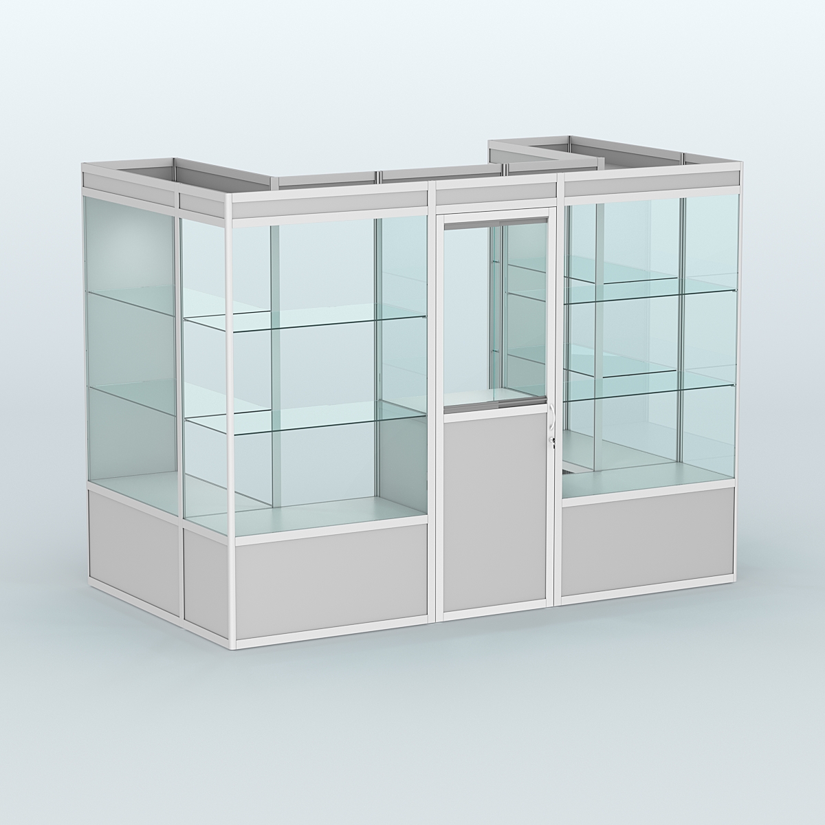 Павильон из профиля пристенный №2а (4,05 кв. м) Серый