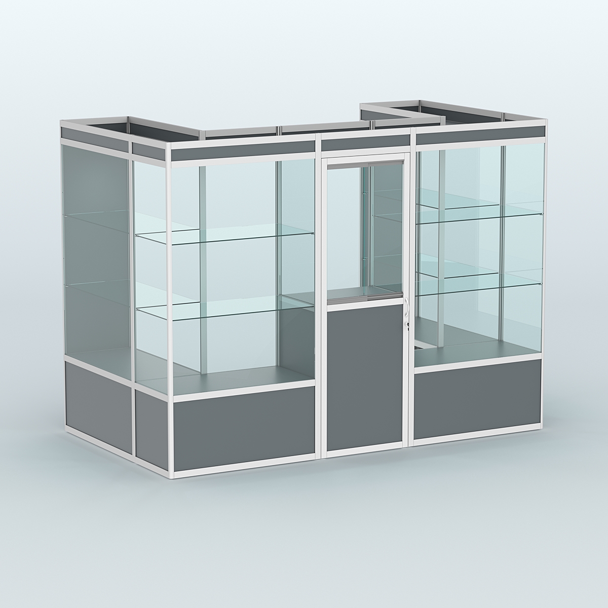 Павильон из профиля пристенный №2а (4,05 кв. м) Темно-Серый