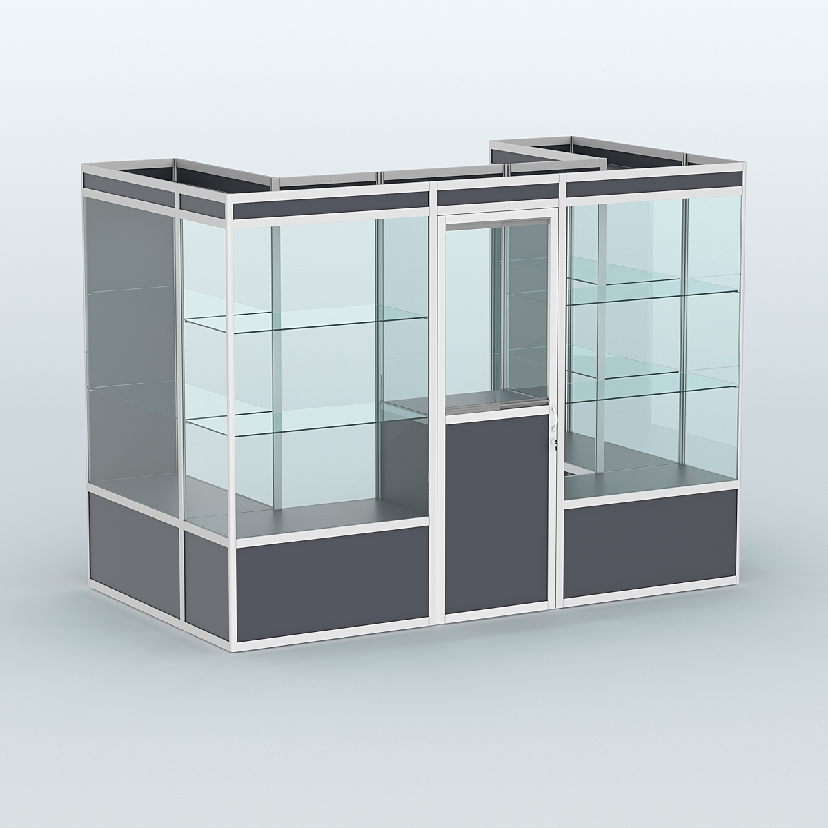 Павильон из профиля пристенный №2а (4,05 кв. м) Антрацит