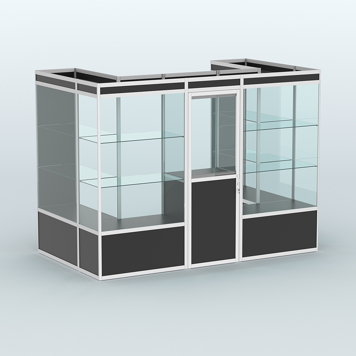 Павильон из профиля пристенный №2б (4,05 кв. м) Черный