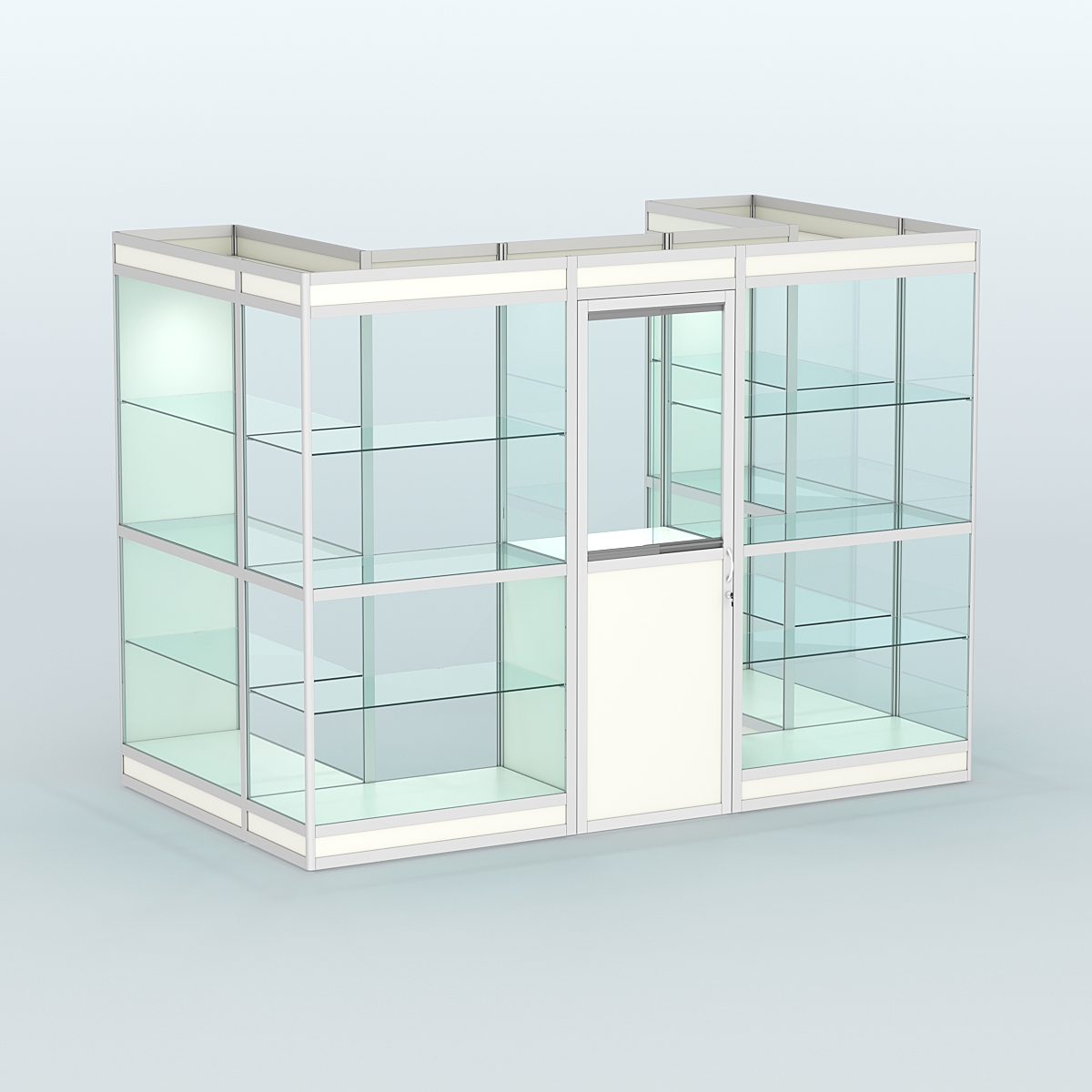 Павильон из профиля пристенный №2в (4,05 кв. м) Белый