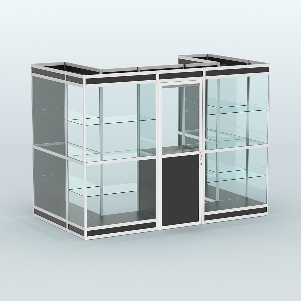 Павильон из профиля пристенный №2в (4,05 кв. м) Черный