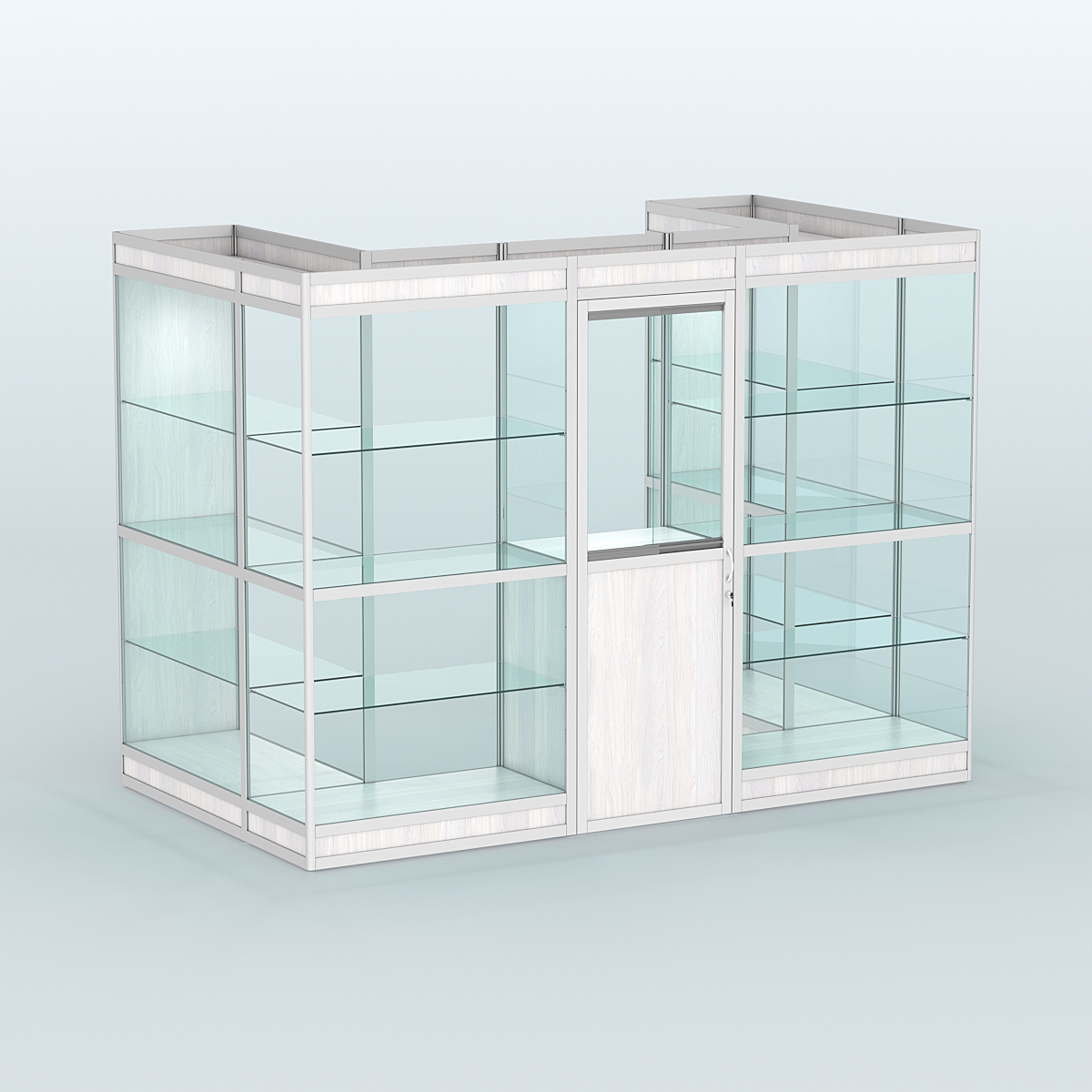 Павильон из профиля пристенный №2в (4,05 кв. м) Ясень Анкор светлый