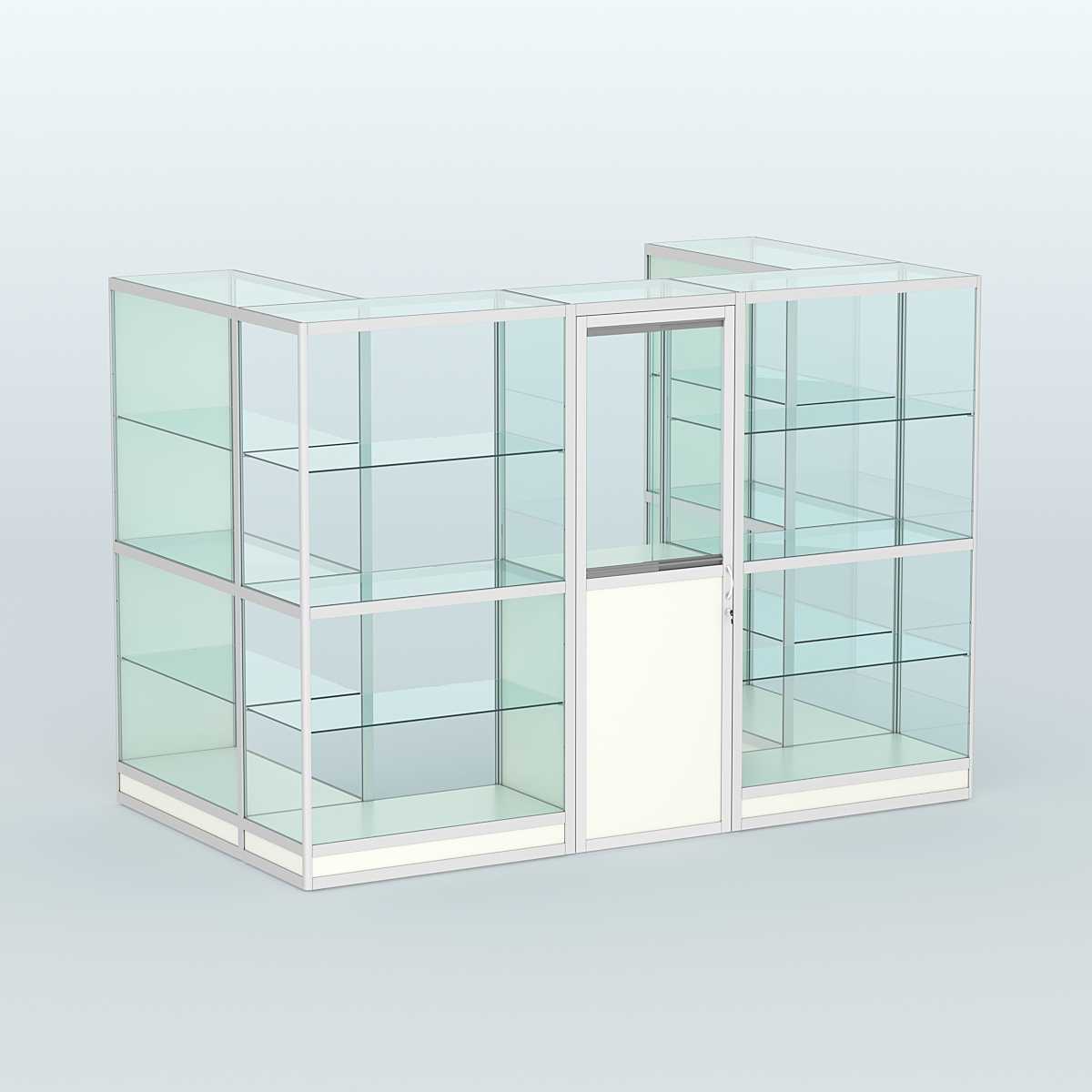 Павильон из профиля пристенный №2г (4,05 кв. м) Белый