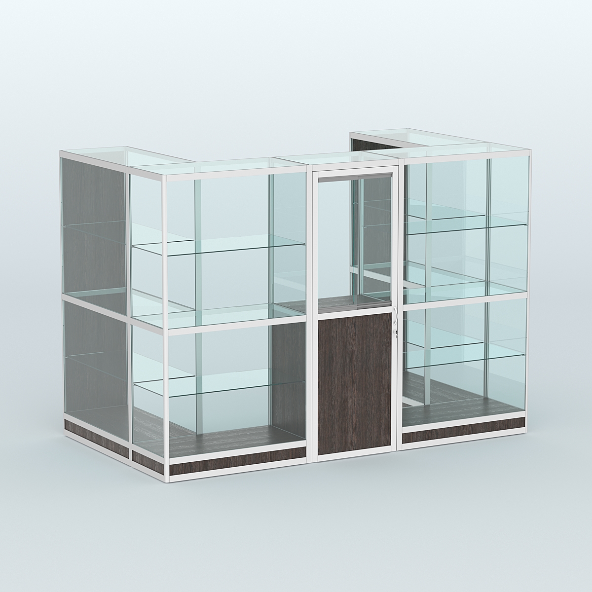 Павильон из профиля пристенный №2г (4,05 кв. м) Дуб Венге