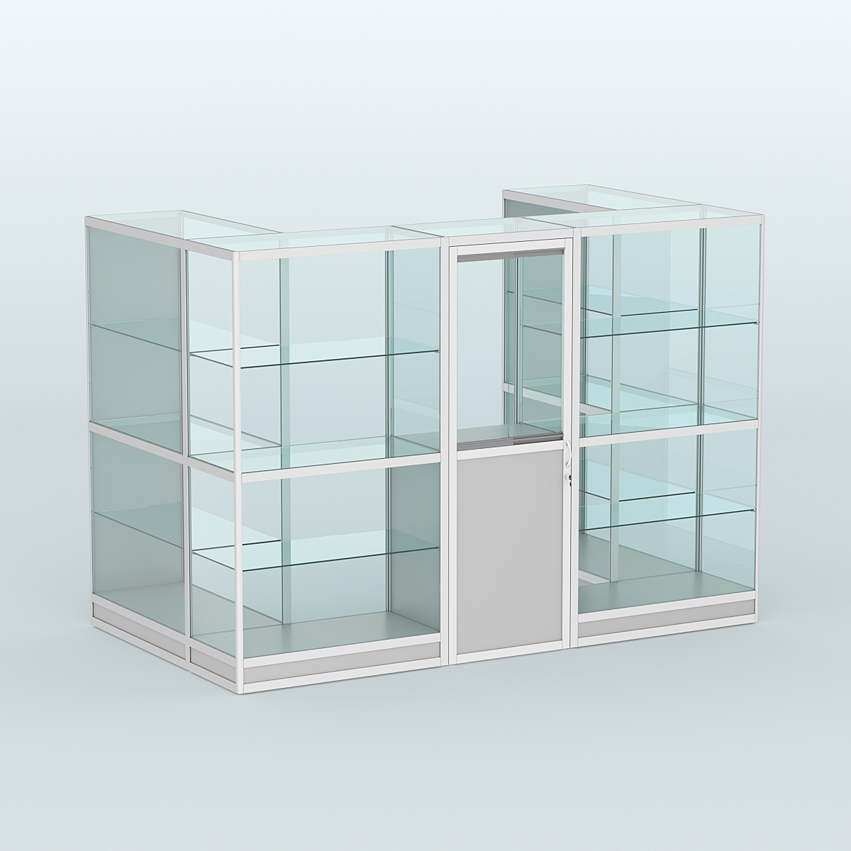 Павильон из профиля пристенный №2г (4,05 кв. м) Серый