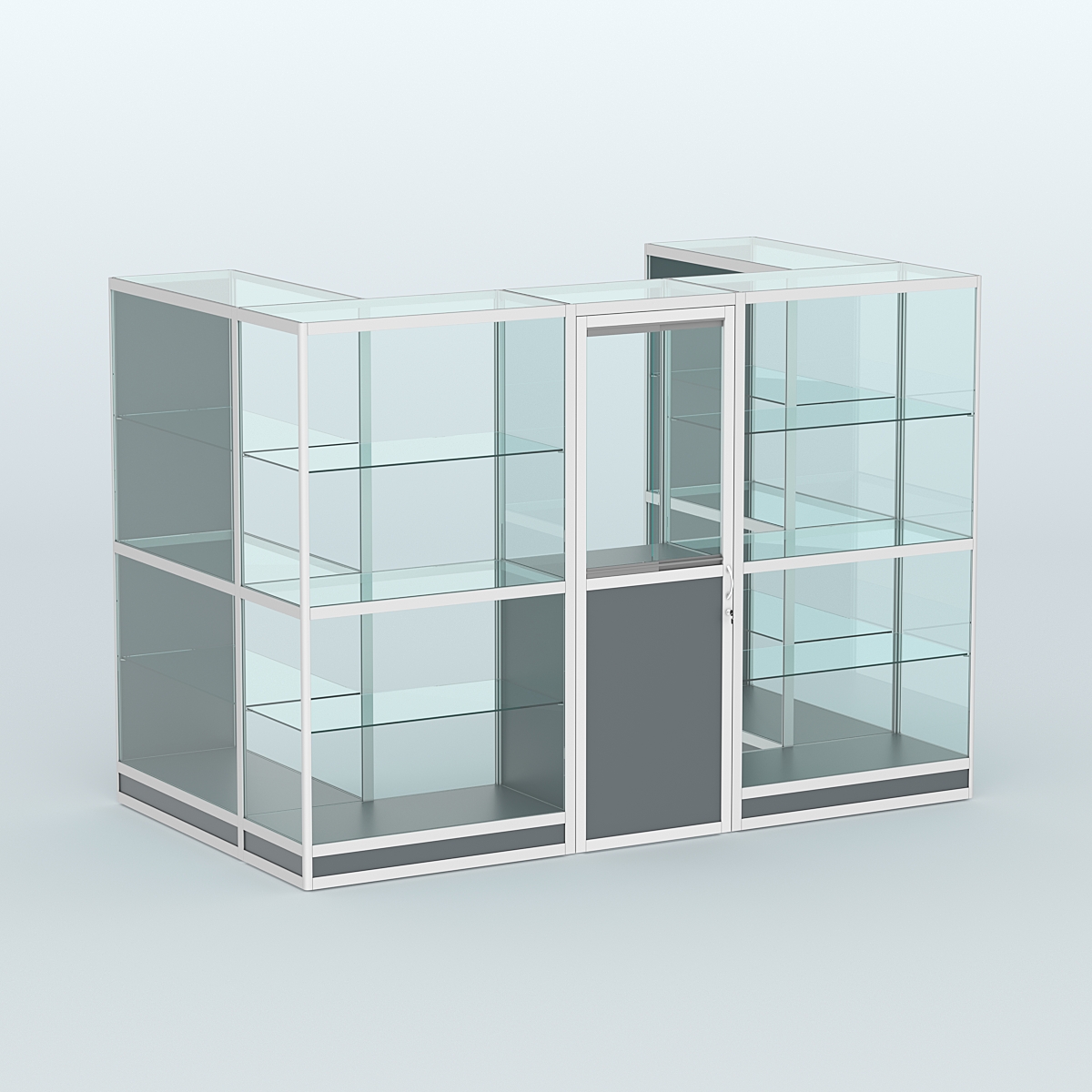 Павильон из профиля пристенный №2г (4,05 кв. м) Темно-Серый