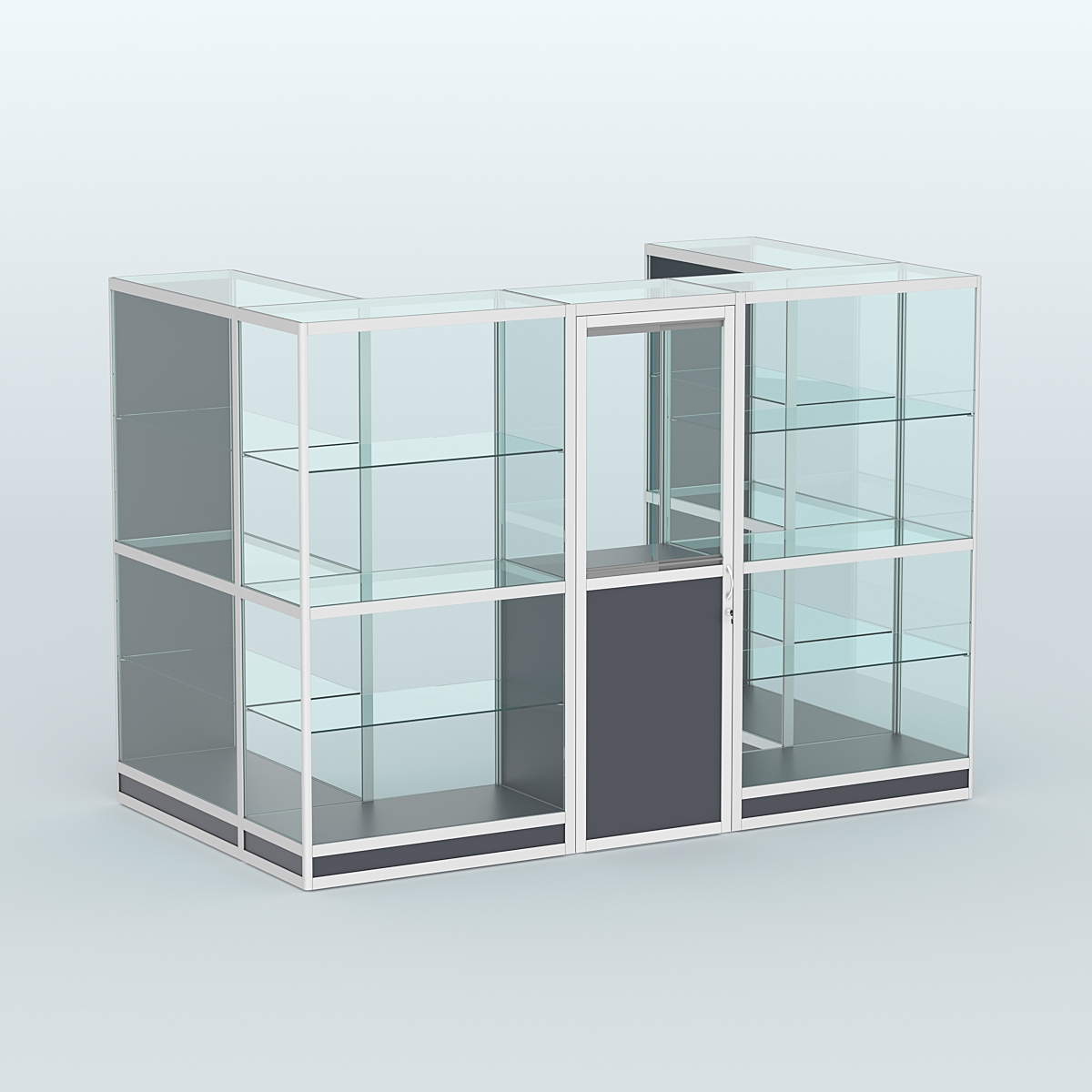 Павильон из профиля пристенный №2г (4,05 кв. м) Антрацит