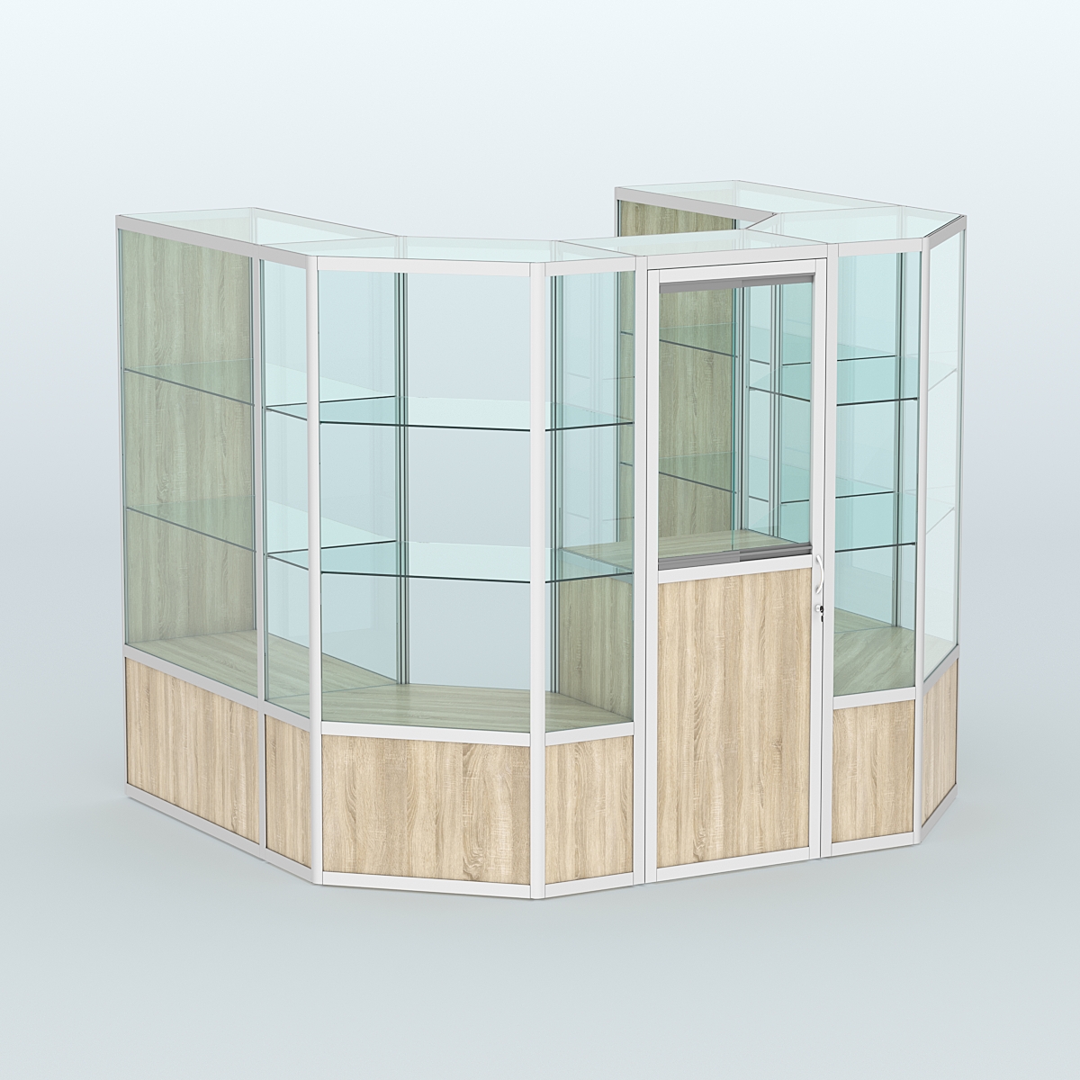 Павильон из профиля пристенный №3б ( 4,32 кв. м) Дуб Сонома