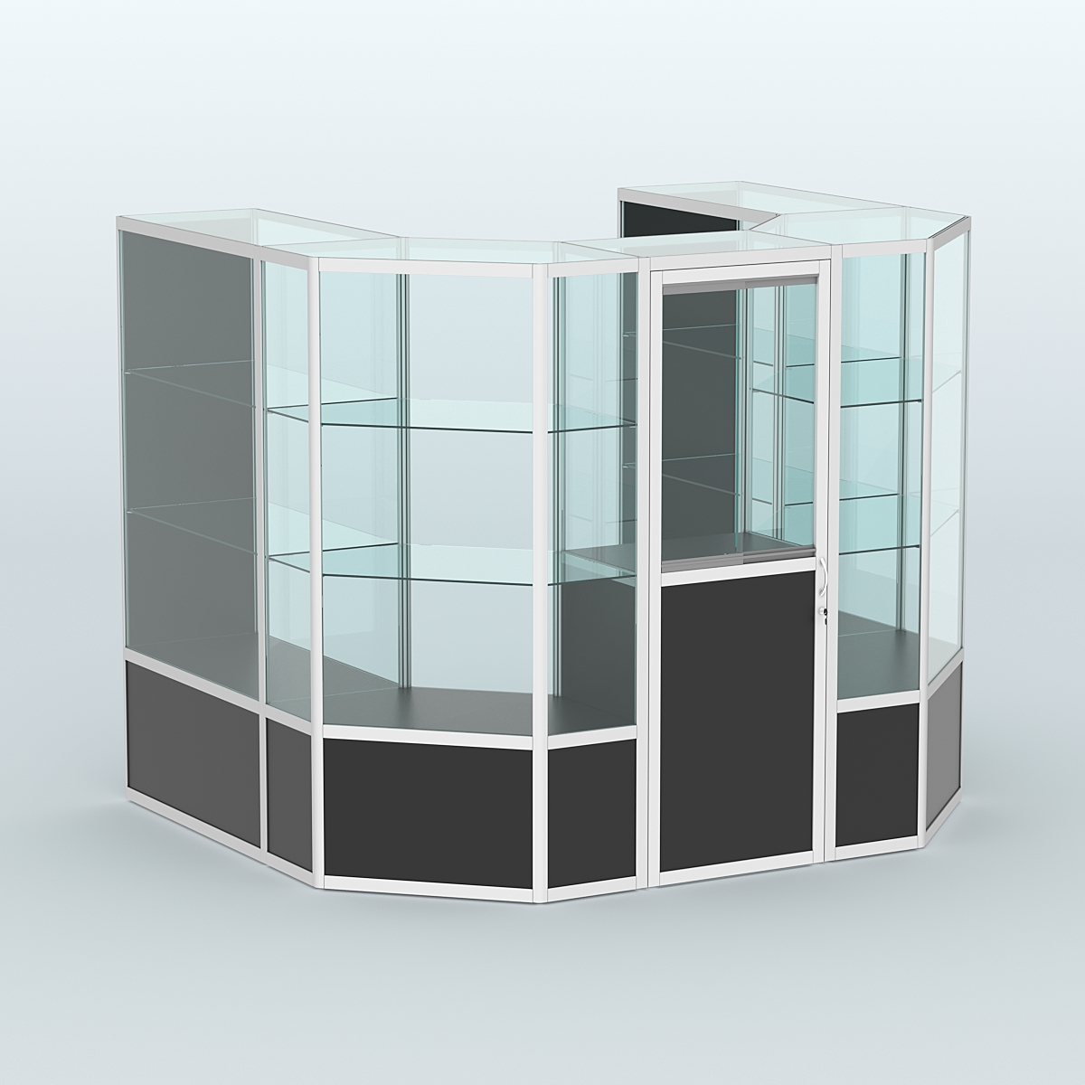 Павильон из профиля пристенный №3б ( 4,32 кв. м) Черный