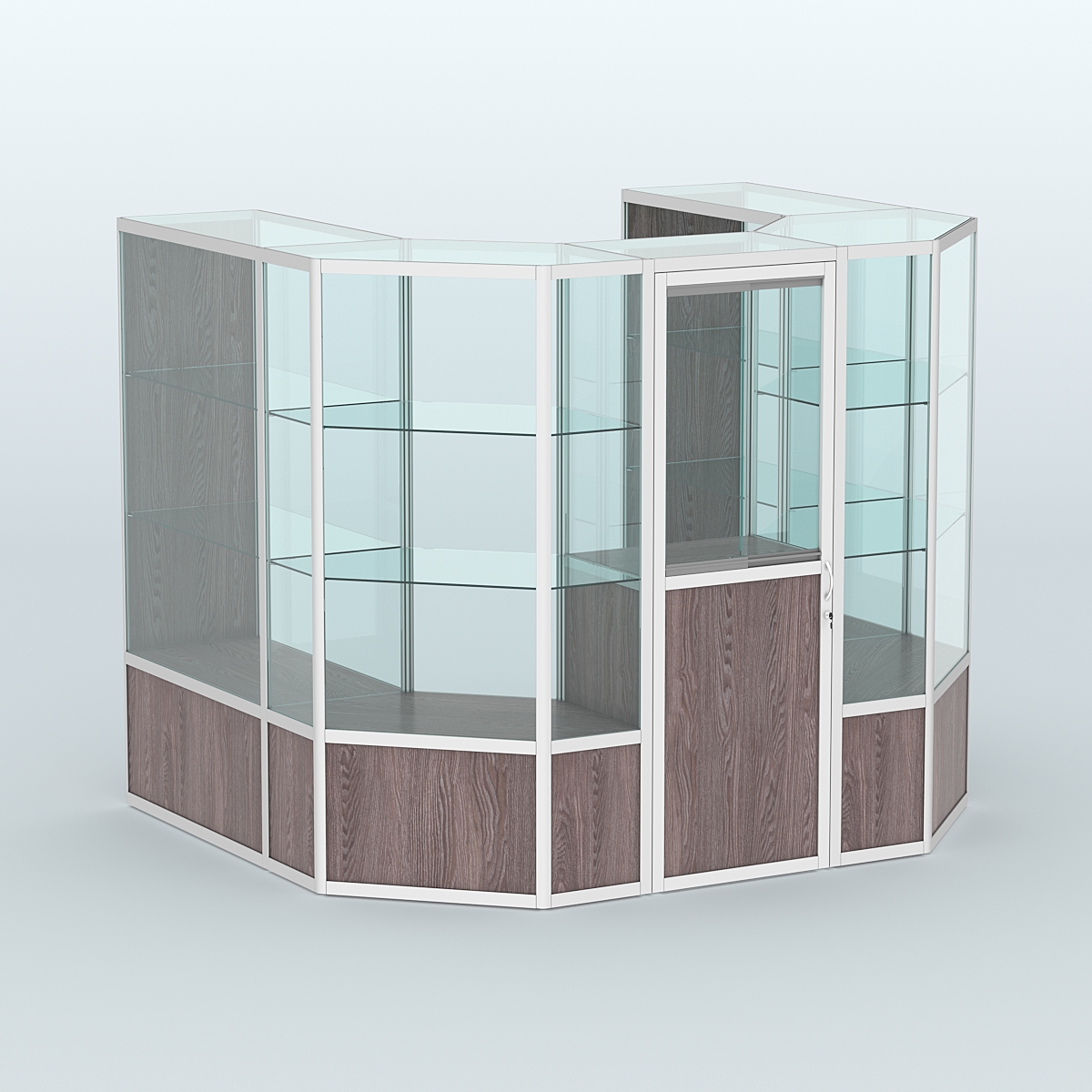 Павильон из профиля пристенный №3б ( 4,32 кв. м) Ясень Анкор темный