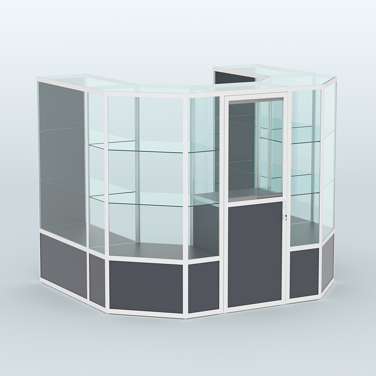 Павильон из профиля пристенный №3в ( 4,32 кв. м) Антрацит