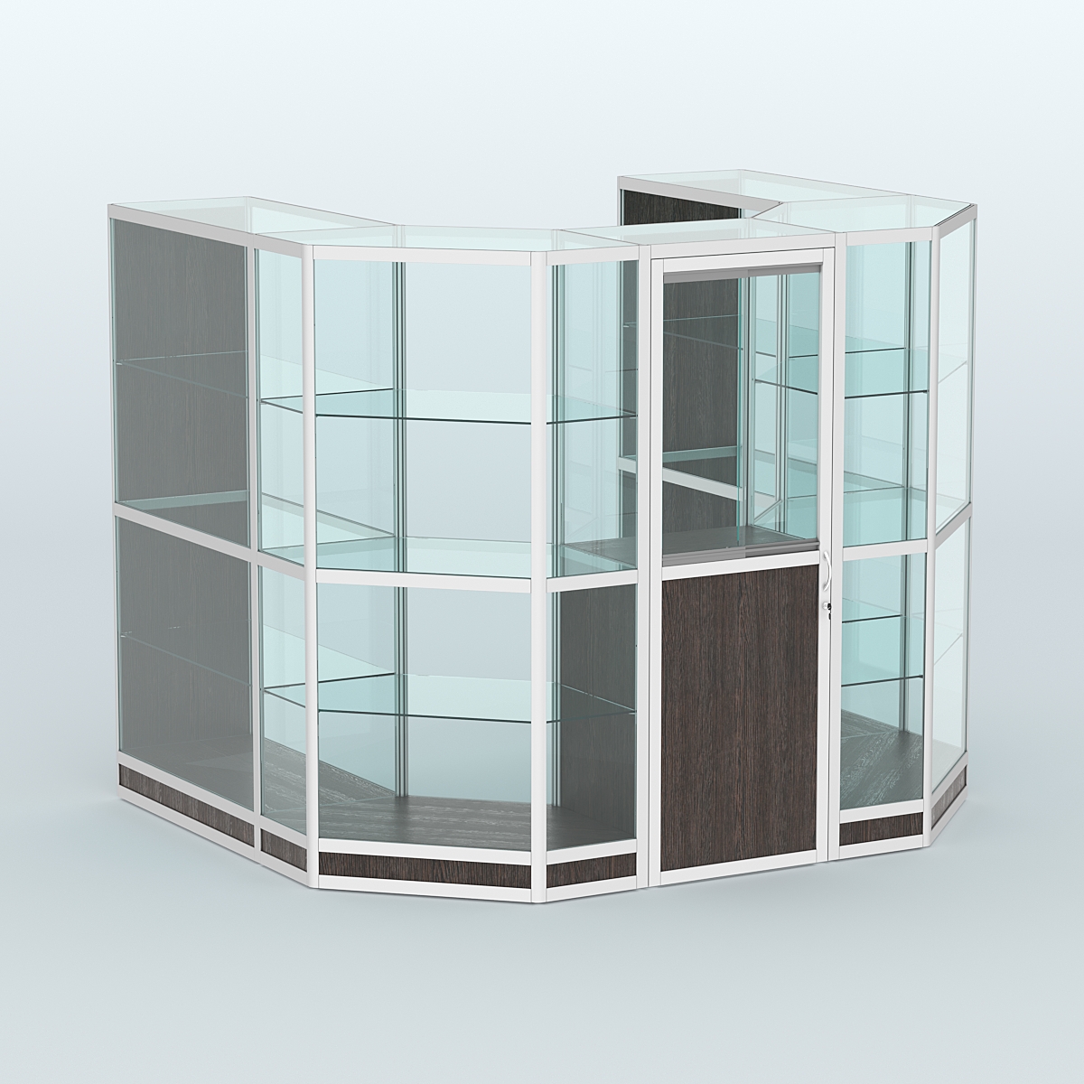 Павильон из профиля пристенный №3г ( 4,32 кв. м) Дуб Венге