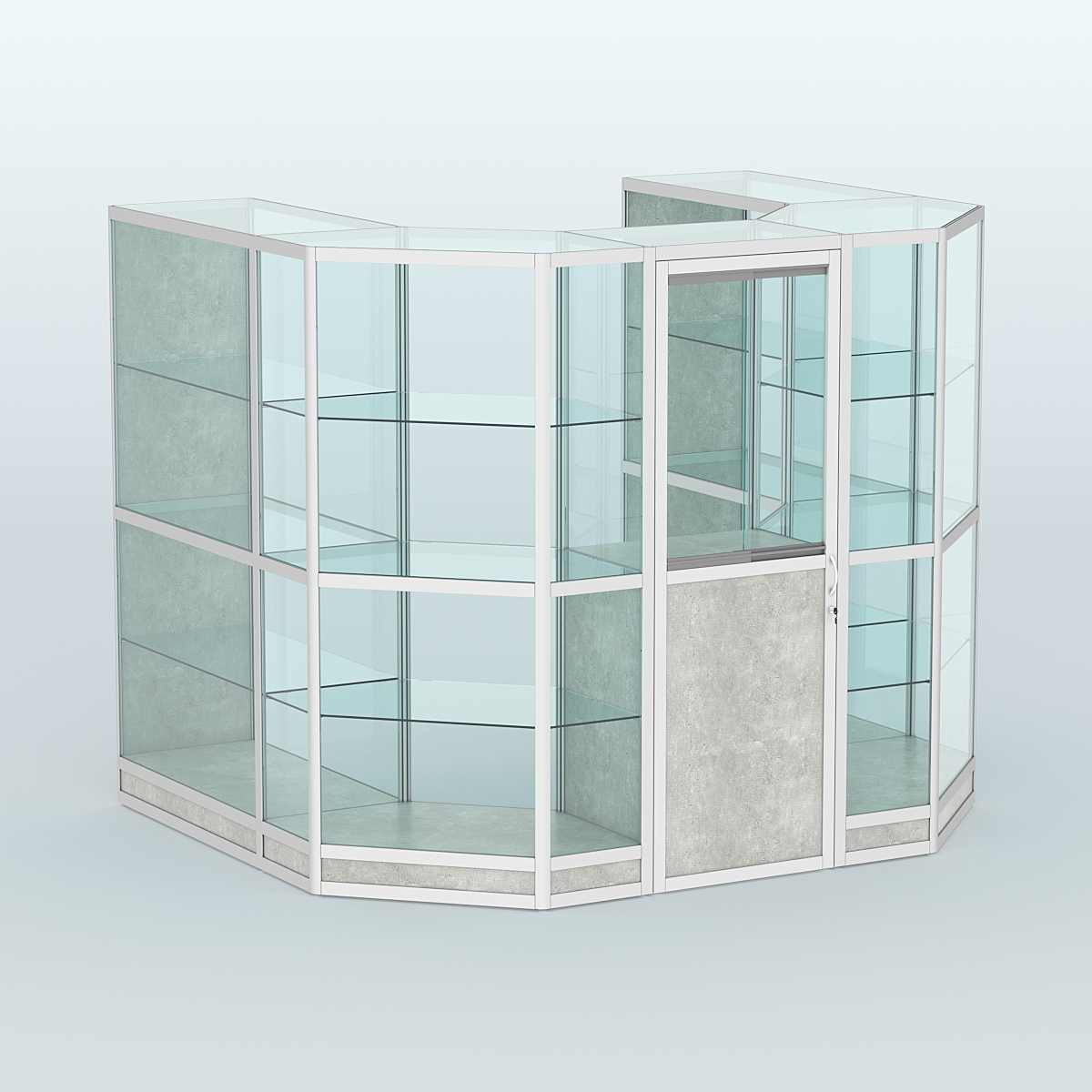 Павильон из профиля пристенный №3г ( 4,32 кв. м) Метрополитан Грей