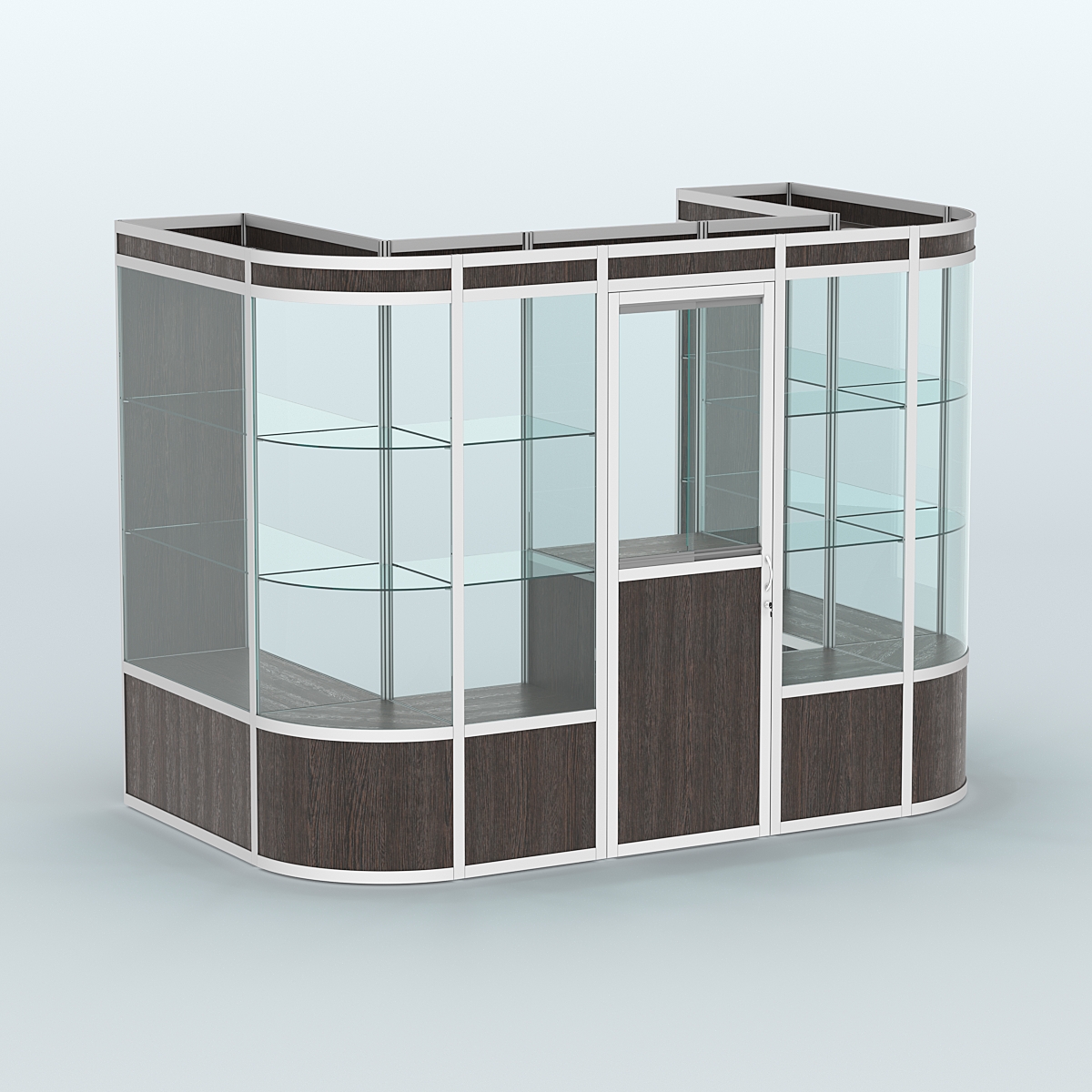 Павильон из профиля пристенный №4а (4,05 кв. м) Дуб Венге