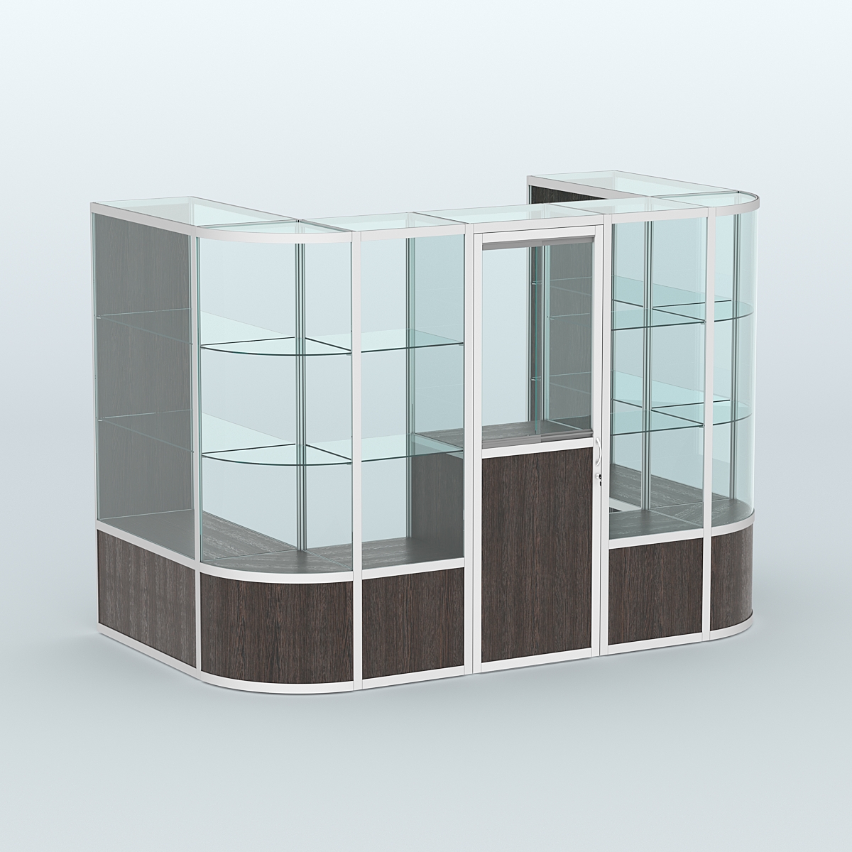 Павильон из профиля пристенный №4б (4,05 кв. м) Дуб Венге