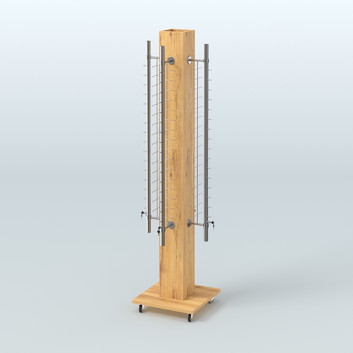 Островная торговая стойка из ДСП для продажи очков №2-D-102 закрытого типа Дуб Золотистый