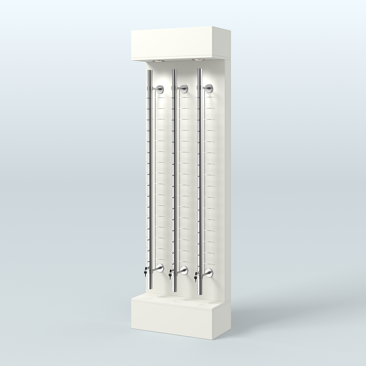 Стенд из ДСП с подсветкой для продажи очков №1 (З/Д) Белый