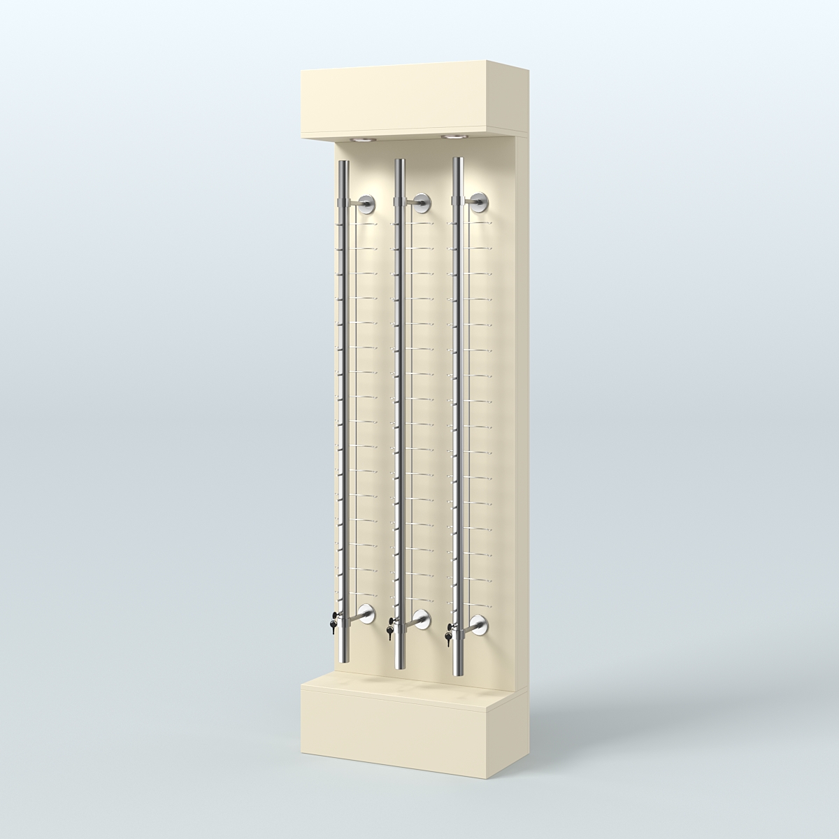 Стенд из ДСП с подсветкой для продажи очков №1 (З/Д) Крем Вайс