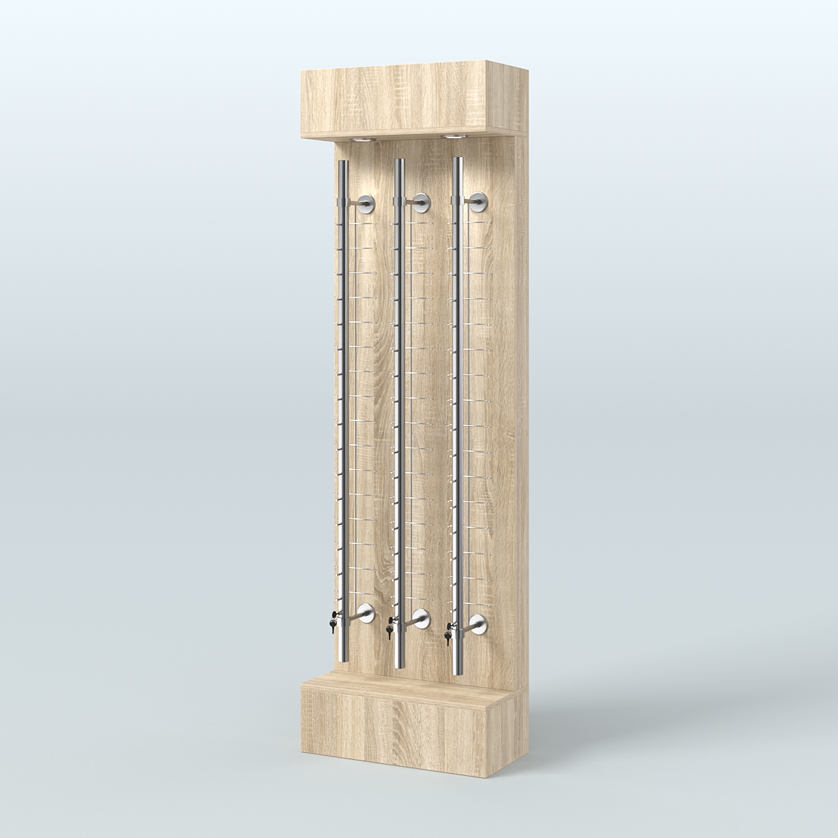 Стенд из ДСП с подсветкой для продажи очков №1 (З/Д) Дуб сонома