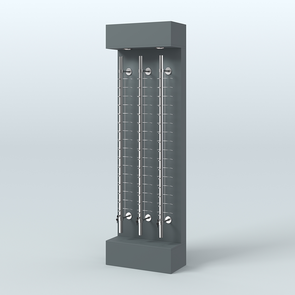Стенд из ДСП с подсветкой для продажи очков №1 (З/Д) Темно-Серый