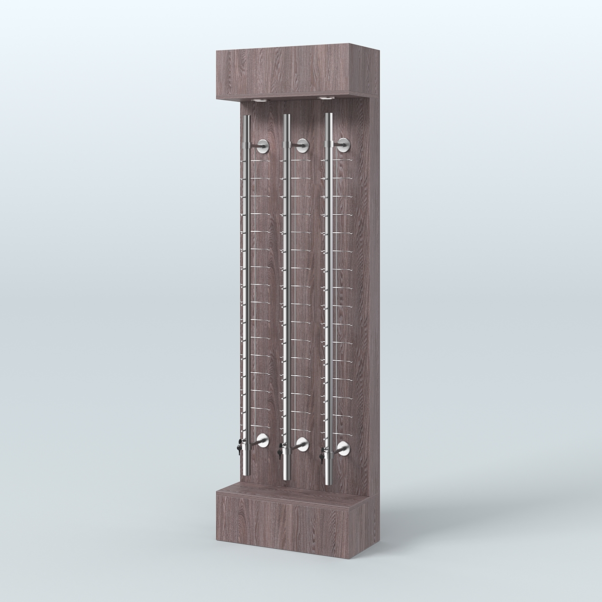 Стенд из ДСП с подсветкой для продажи очков №1 (З/Д) Ясень Анкор темный