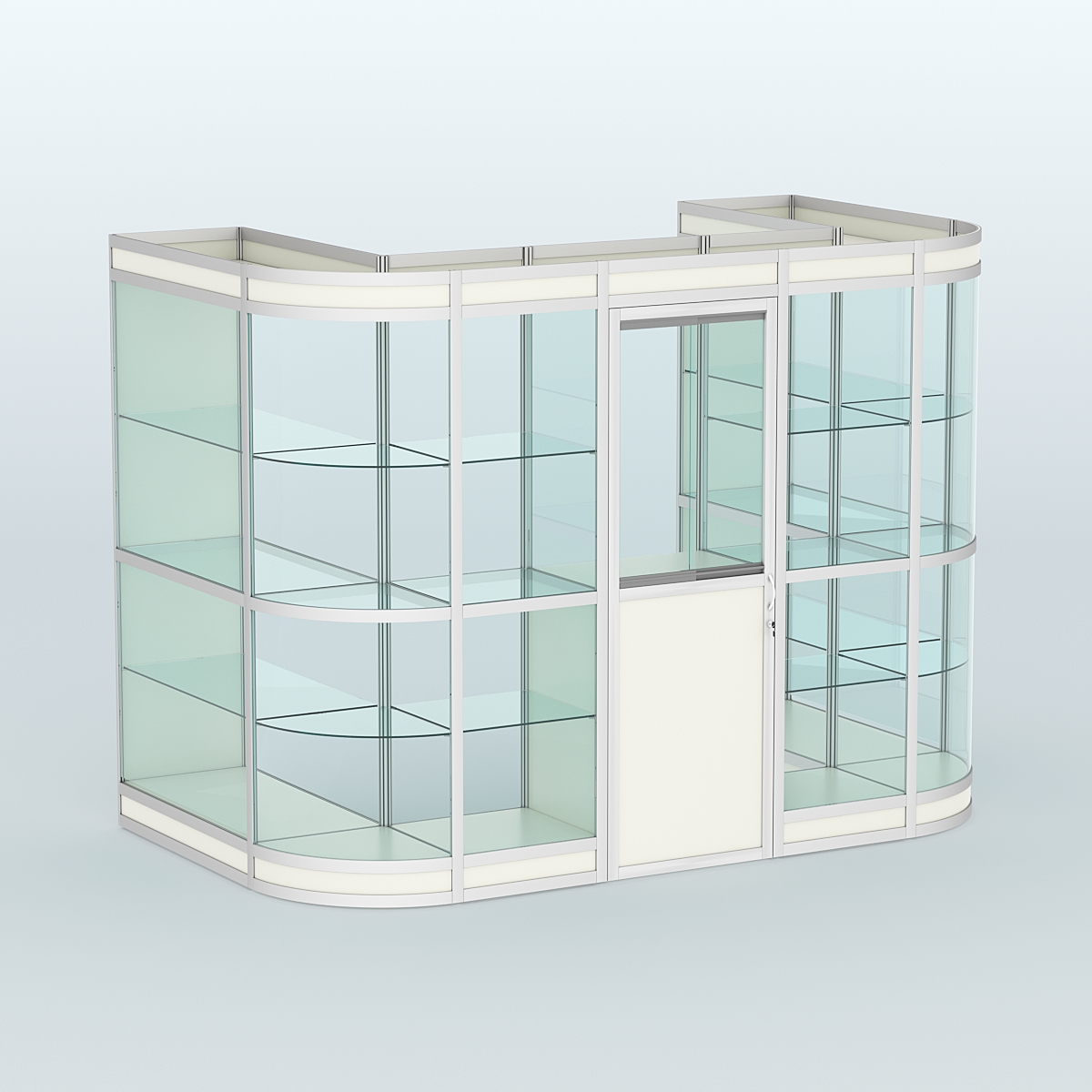 Павильон из профиля пристенный №4в (4,05 кв. м) Белый