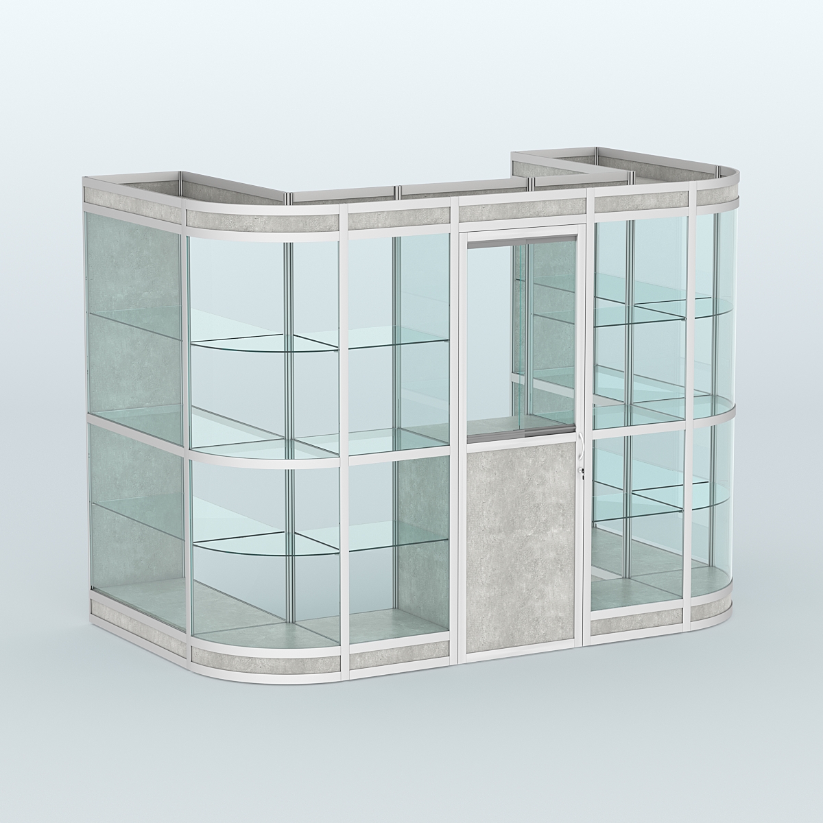 Павильон из профиля пристенный №4в (4,05 кв. м) Метрополитан Грей