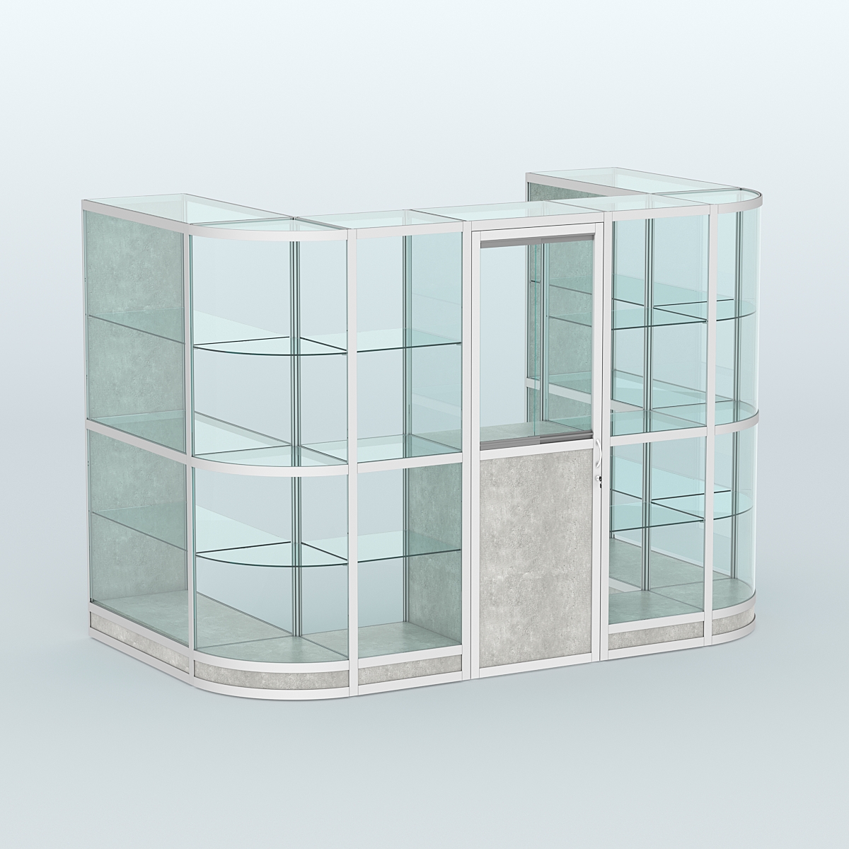 Павильон из профиля пристенный №4г (4,05 кв. м) Метрополитан Грей