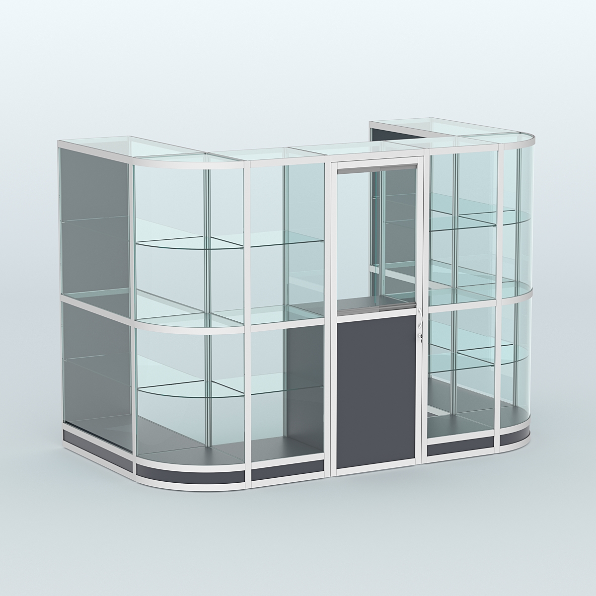 Павильон из профиля пристенный №4г (4,05 кв. м) Антрацит