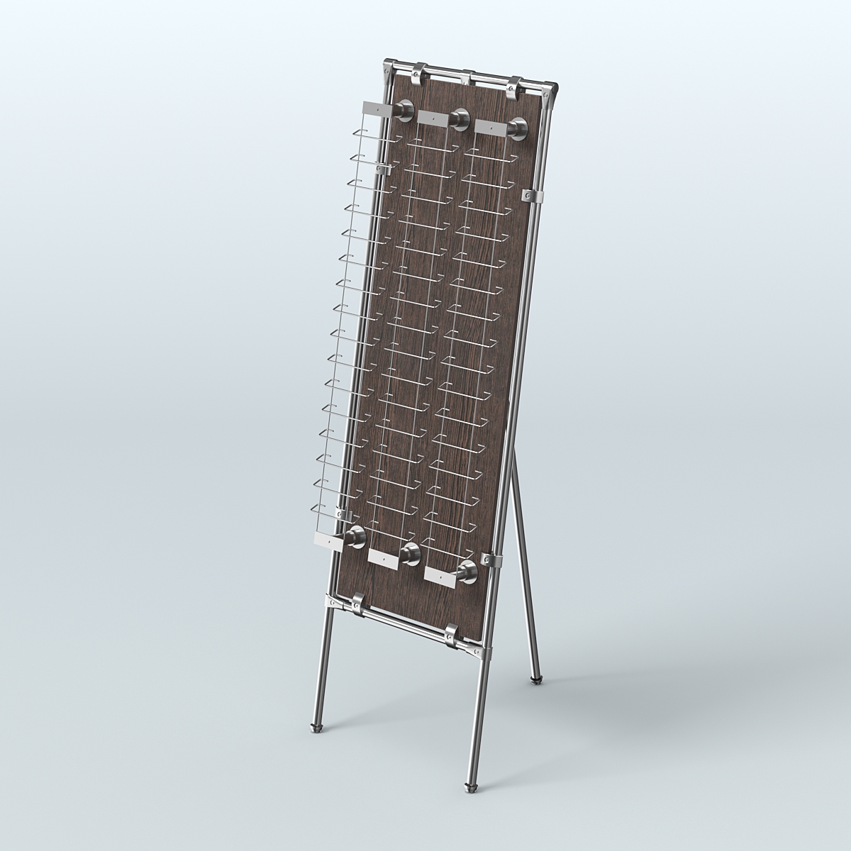 Напольная стойка Хром под очки №3-Д24 (открытого доступа) Дуб Венге