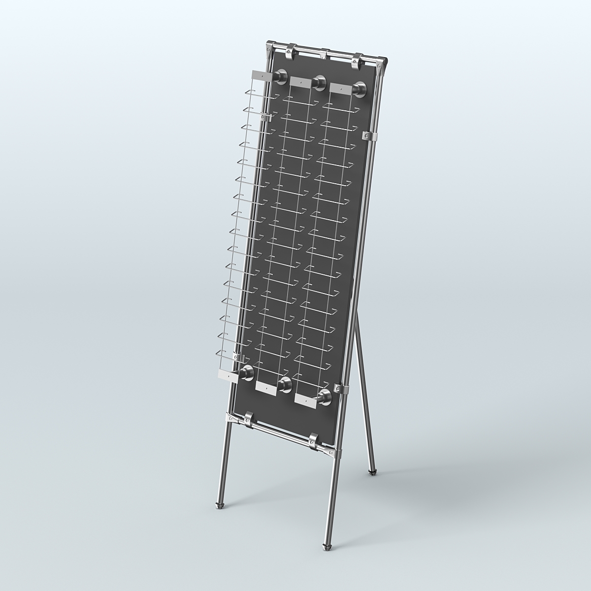 Напольная стойка Хром под очки №3-Д24 (открытого доступа) Черный