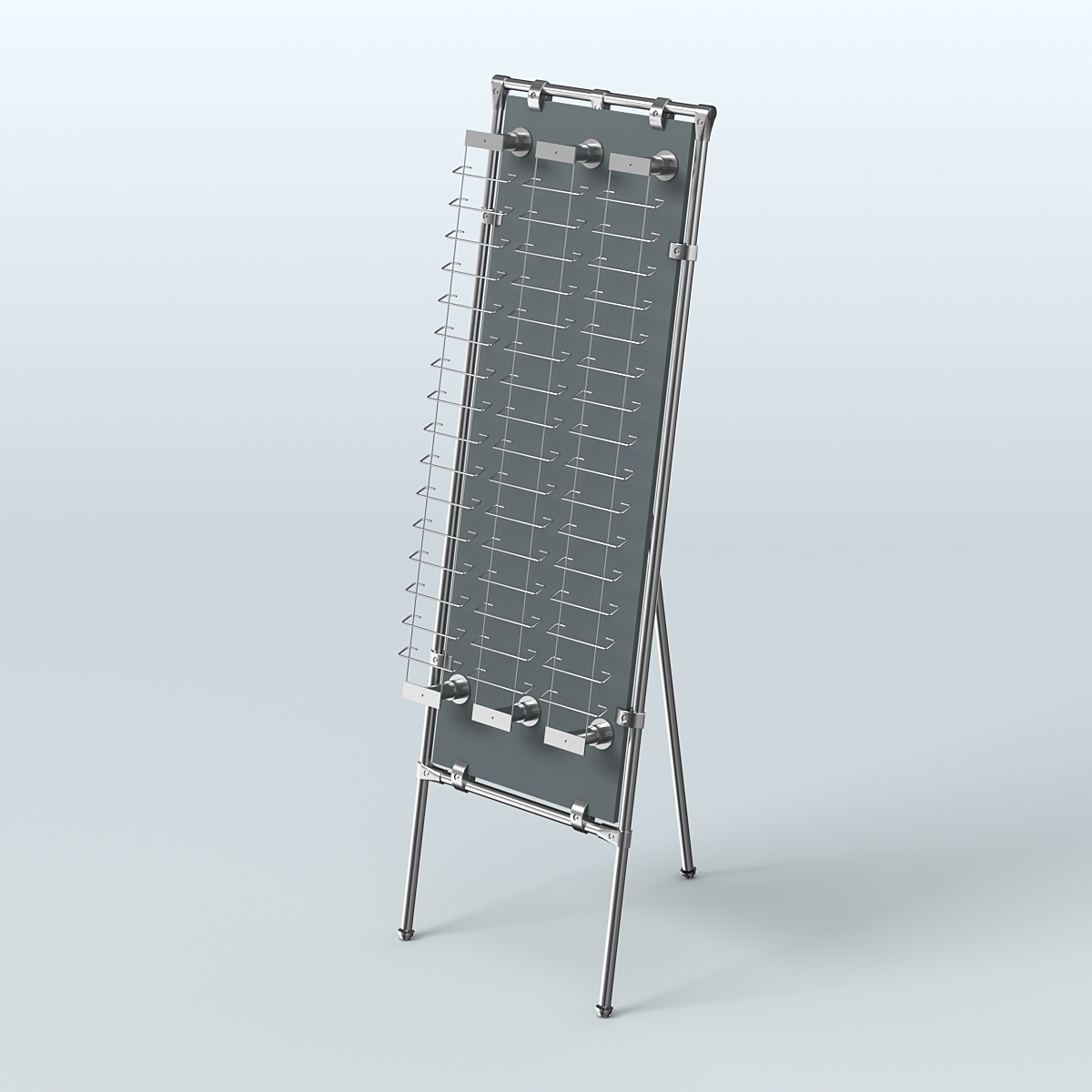 Напольная стойка Хром под очки №3-Д24 (открытого доступа) Темно-Серый