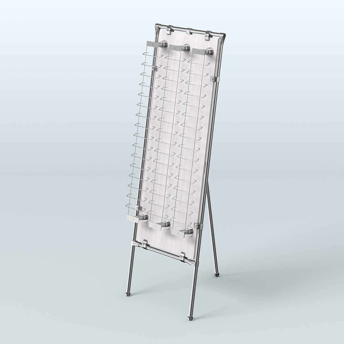 Напольная стойка Хром под очки №3-Д24 (открытого доступа) Ясень Анкор светлый