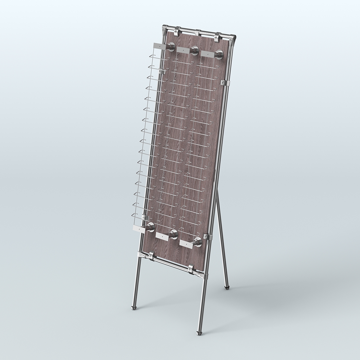 Напольная стойка Хром под очки №3-Д24 (открытого доступа) Ясень Анкор темный