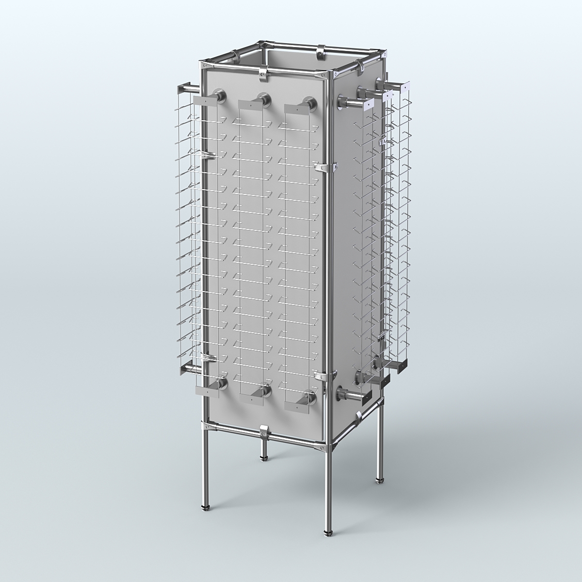 Напольная стойка Хром под очки №4-Д24 (открытого доступа) Серый