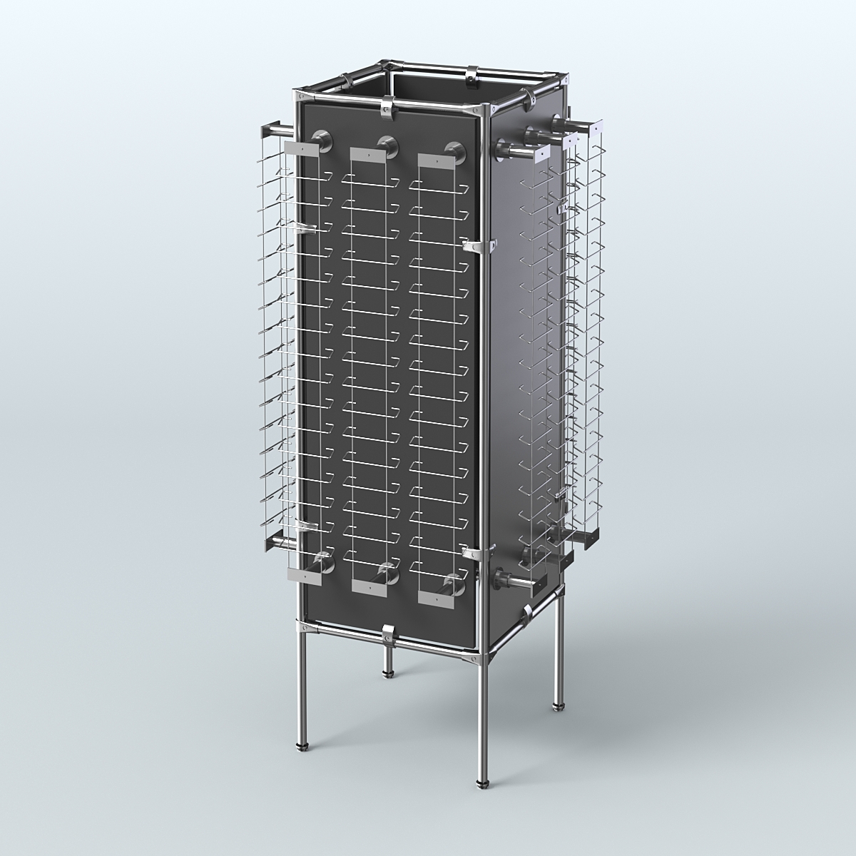 Напольная стойка Хром под очки №4-Д24 (открытого доступа) Черный