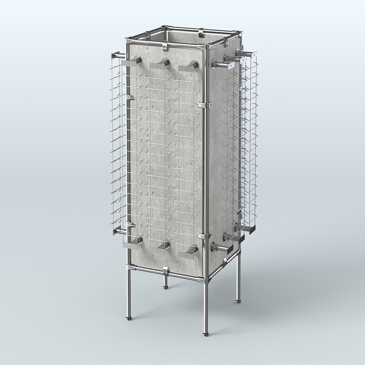 Напольная стойка Хром под очки №4-Д24 (открытого доступа) Метрополитан Грей