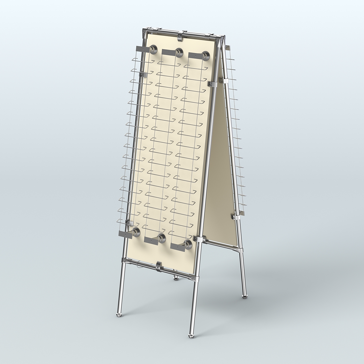Напольная стойка Хром под очки №5-Д24 Шалаш (открытого доступа) Крем Вайс