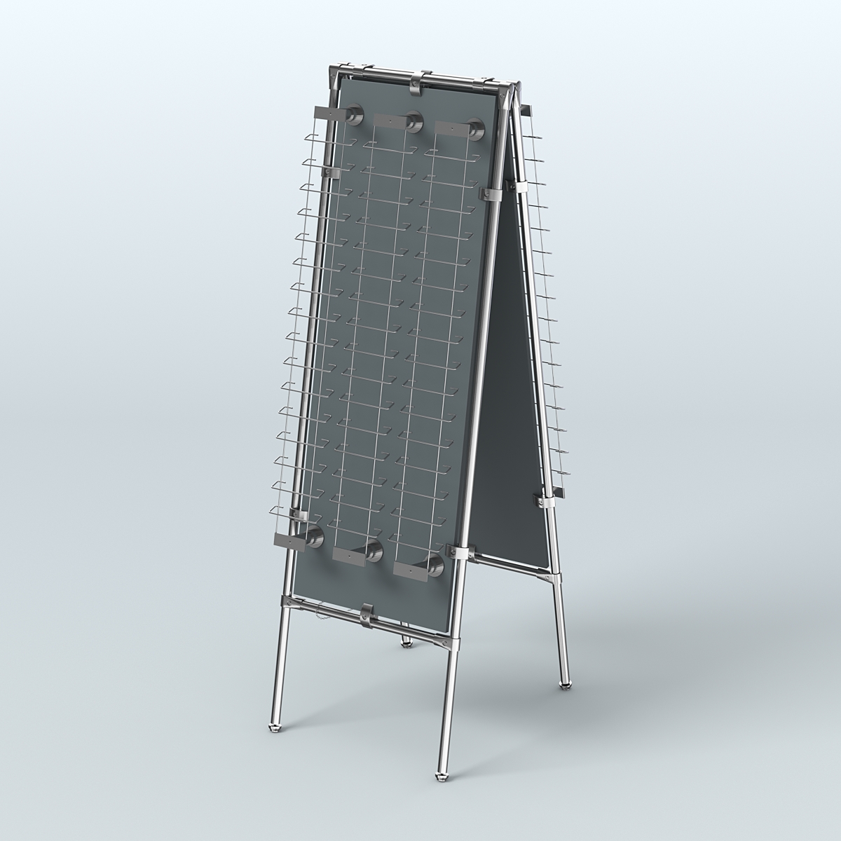 Напольная стойка Хром под очки №5-Д24 Шалаш (открытого доступа) Темно-Серый