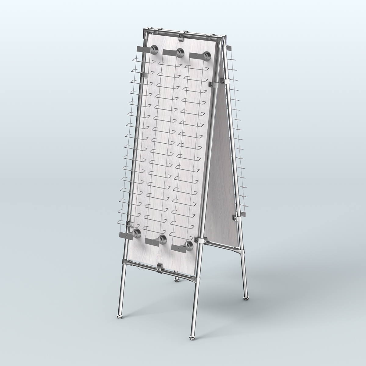 Напольная стойка Хром под очки №5-Д24 Шалаш (открытого доступа) Ясень Анкор светлый
